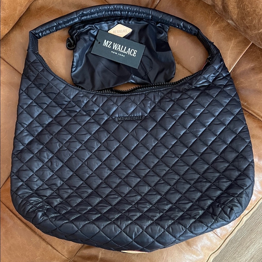 MZ Wallace Quilted Black Shoulder Bag